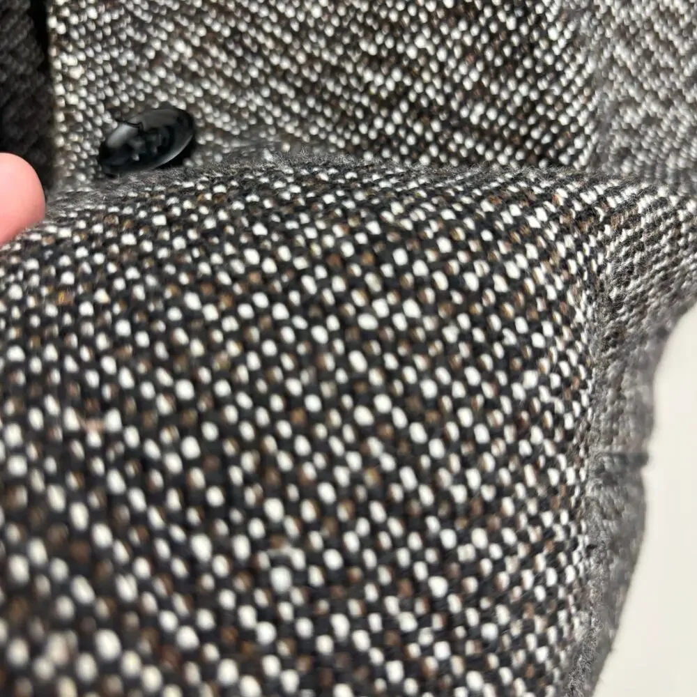 Vintage Classic Wool Tweed Oversized Sport Coat Jacket Blazer Women’s Size Large - Picture 7 of 9